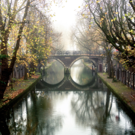 Luxe Onderzetter 41: De Hamburgerbrug in de herfst