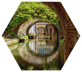 Hexagonprint 'De Kromme Nieuwegracht'