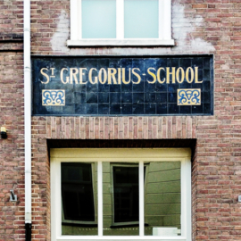 Luxe Onderzetter 14:  St. Gregoriusschool in de Nobeldwarsstraat