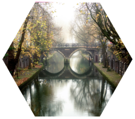 Hexagonprint 'De Oudegracht'