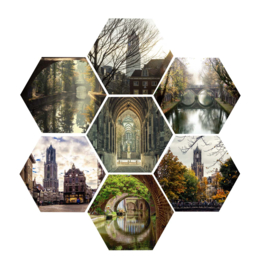 Hexagonprint 'Onder de Dom'