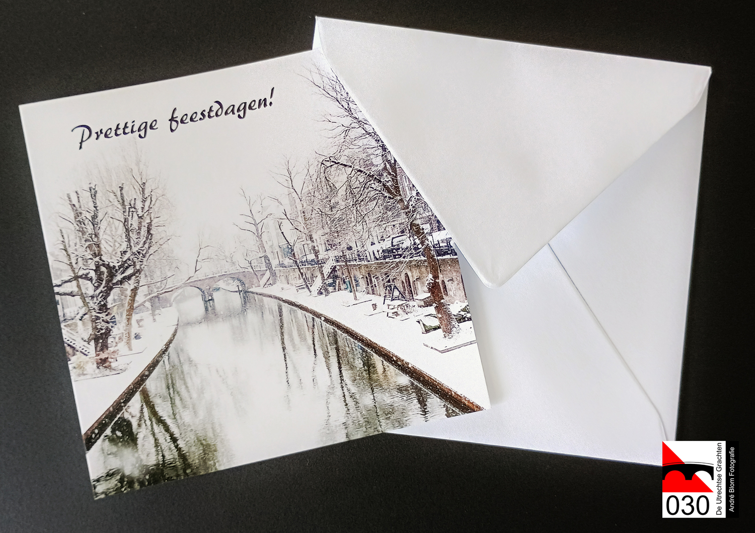 Utrechtse wenskaart 'Prettige feestdagen' incl. enveloppe (set 10 stuks)