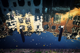 Ansichtkaart: Reflecties in de Oudegracht