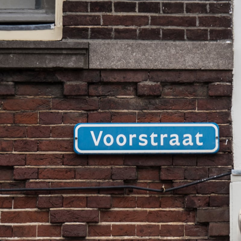 Luxe Onderzetter: Straatnaambord Voorstraat