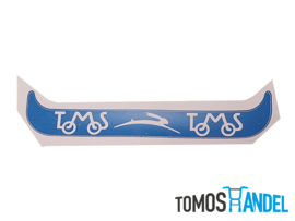 Sticker kentekenplaathouder Tomos blauw breed