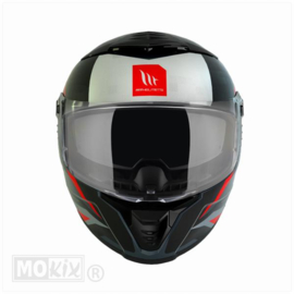 MT Thunder 4 SV EXEO mat zwart / rood integraal helm