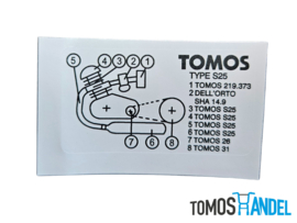 Frame sticker Tomos S25