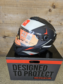 HELM THUNDER 4 SV EXEO MAT ZWART/ROOD L