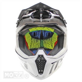 MT Falcon Warrior wit/grijs cross helm