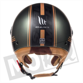 Helm MT street solid mat groen/bruin