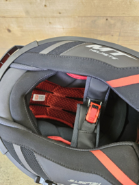 HELM THUNDER 4 SV EXEO MAT ZWART/ROOD L