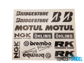 Stickerset Brembo NGK Motul