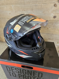 HELM THUNDER 4 SV EXEO MAT ZWART/ROOD L
