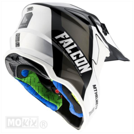 MT Falcon Warrior wit/grijs cross helm