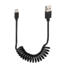 Laadkabel USB-C 1m spring A-kwaliteit 3A snellader