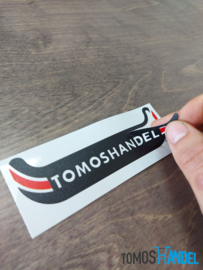 Sticker kentekenplaathouder Tomoshandel hoog model classic