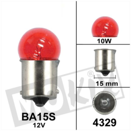 BA15s 12V 10W rood voor Lexus style achterlicht A-kwaliteit