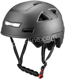 Vito E-city helm voor snorfiets / speedpedelec mat zwart S/M/L/XL (met verlichting)