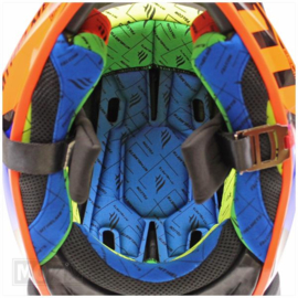 MT Falcon Warrior oranje/blauw cross helm