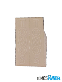 Sticker Tomos wit set (2 stuks) voorvork