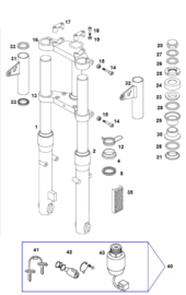 Tomos ring balhoofd 2mm voorvork OT/NT