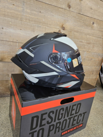 HELM THUNDER 4 SV EXEO MAT ZWART/ROOD L