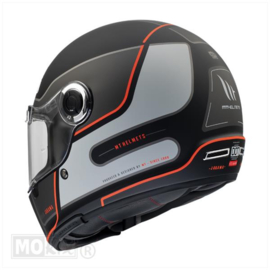 MT Jarama SV Baux mat zwart/rood integraal helm