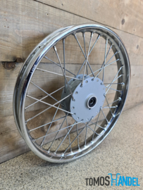 Voorwiel spaakvelg 16 inch Tomos Roadie / Classic