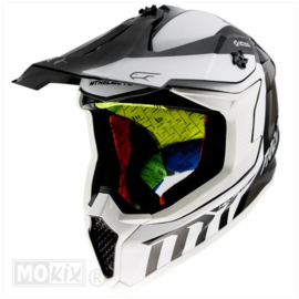 MT Falcon Warrior wit/grijs cross helm