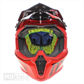 MT Falcon Warrior rood/zwart cross helm