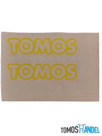 Sticker Tomos geel 2 stuks