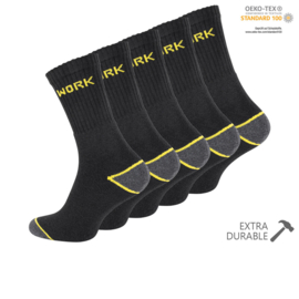 Work socks - herensokken  werksokken - zwart - 5-pack