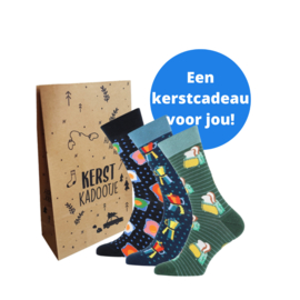 Teckel herensokken - Breakfast - Food limited edition - 3-pack in cadeauverpakking