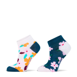 Yellow Moon sneakerkindersokken - flower - 2-pack