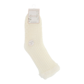 Basset - huissokken knit - wit