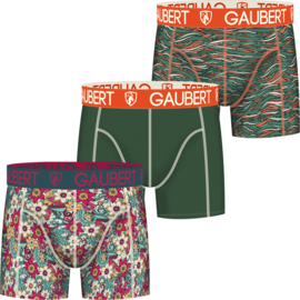 GAUBERT boxershort - 3-pack - Bloemig groen