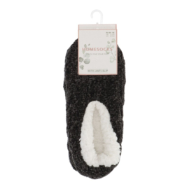 Basset homesocks - sloffen - antraciet