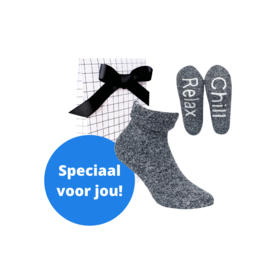 Boru wool socks - huissokken - marine in cadeauverpakking