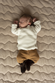 Baby blanket | stepped I 75 x 100 cm naturel - vogeltje