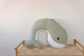 Voedingskussen | walvis Momo | eucalyptus