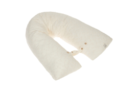 Multi functionele kussen | borduur mouseline naturel