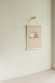 Wooden wall hanger (excl. poster)