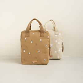 Back pack I all over print pinguin - sand