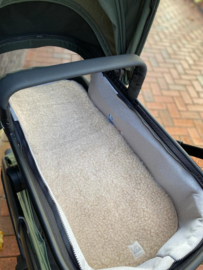 Inlay stroller 100% wool off-white