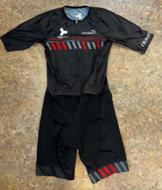 HerenTri-Suit Short Sleeve Black/Red/Silver maat medium