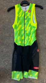 HerenTri-Suit sleeveless Castelli Black/Green maat large