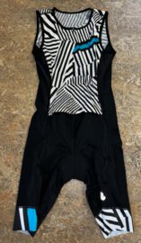 HerenTri-Suit sleeveless White/Black/Blue maat large