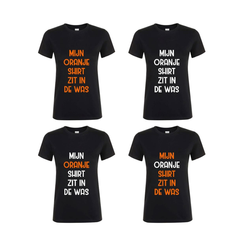 Ongekend Mijn Oranje Shirt E Dames - Zwart | T-Shirts Dames | Style & Sticker YC-16