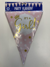 Vlaggenlijn "It's a girl!"