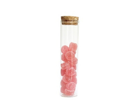 Glazen buisje met kurken stop, kleur transparant, 12,6 cm